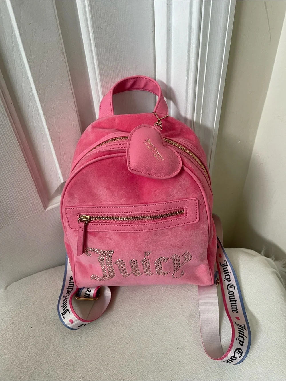 Juicy Couture Pink Velour Mini Backpack